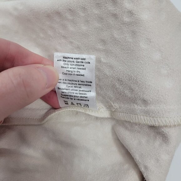 Coldwater Creek Women's Cream Faux Suede Western/Boho Open Jacket Size M - Picture 11 of 13